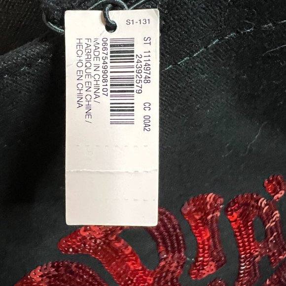 Victorias secret sequin zip up red black extra large tote travel bag NWT - Picture 7 of 7